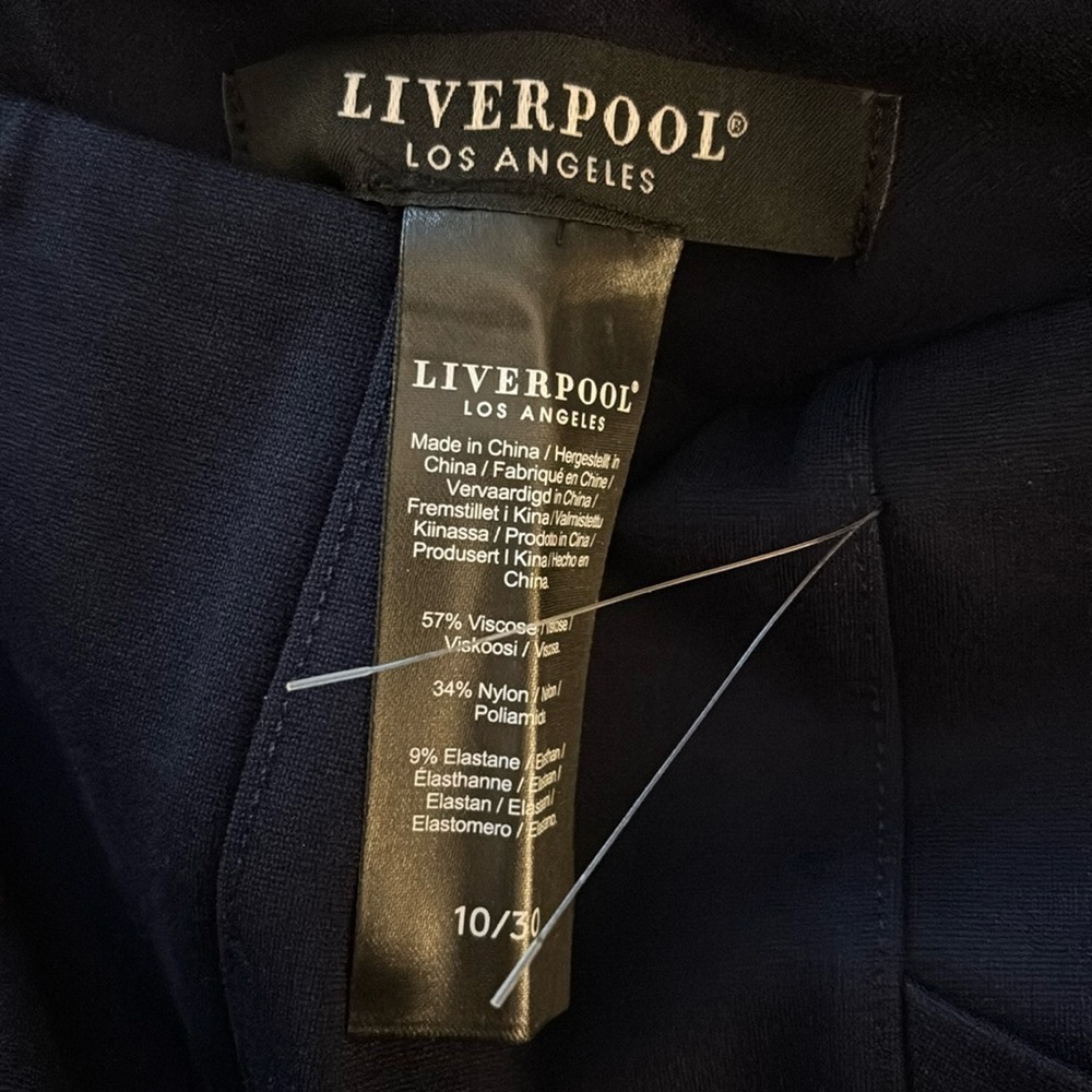 -NWT Liverpool Stella Kick Flares navy 10 30 - Picture 5 of 5